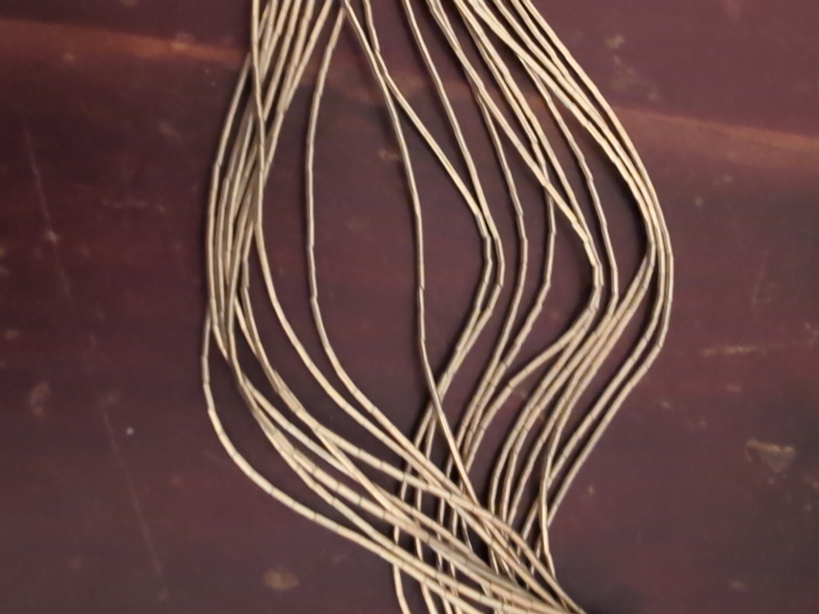 Vintage Navajo Liquid 1/20 12K GF 20 Strands Chain Necklace 30 In Long