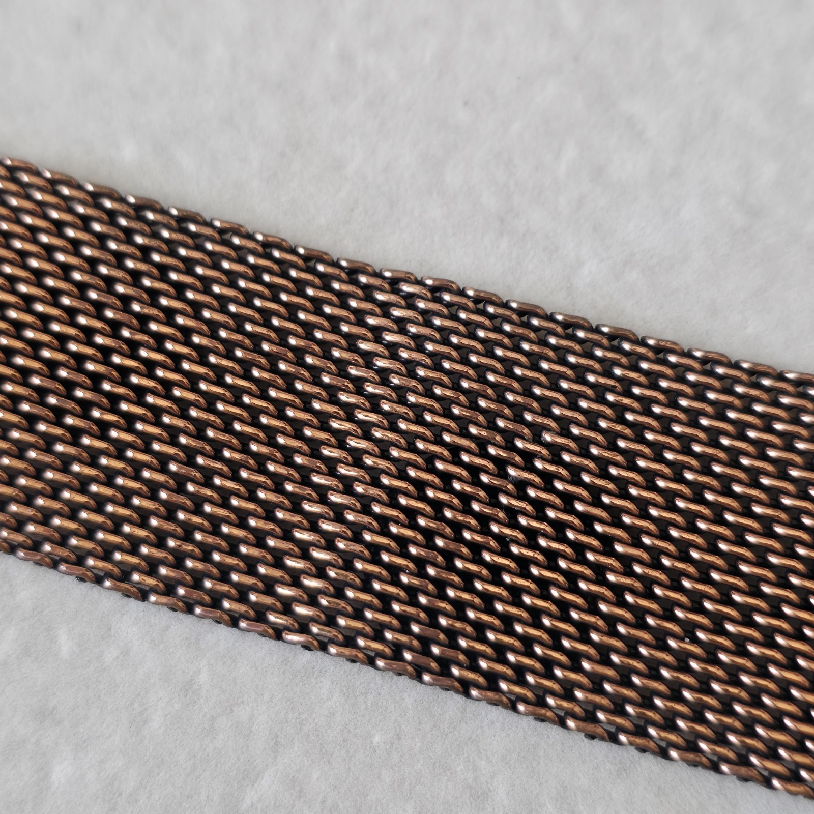 COPPER MESH COIN Bracelet MEDALLION STATEMENT