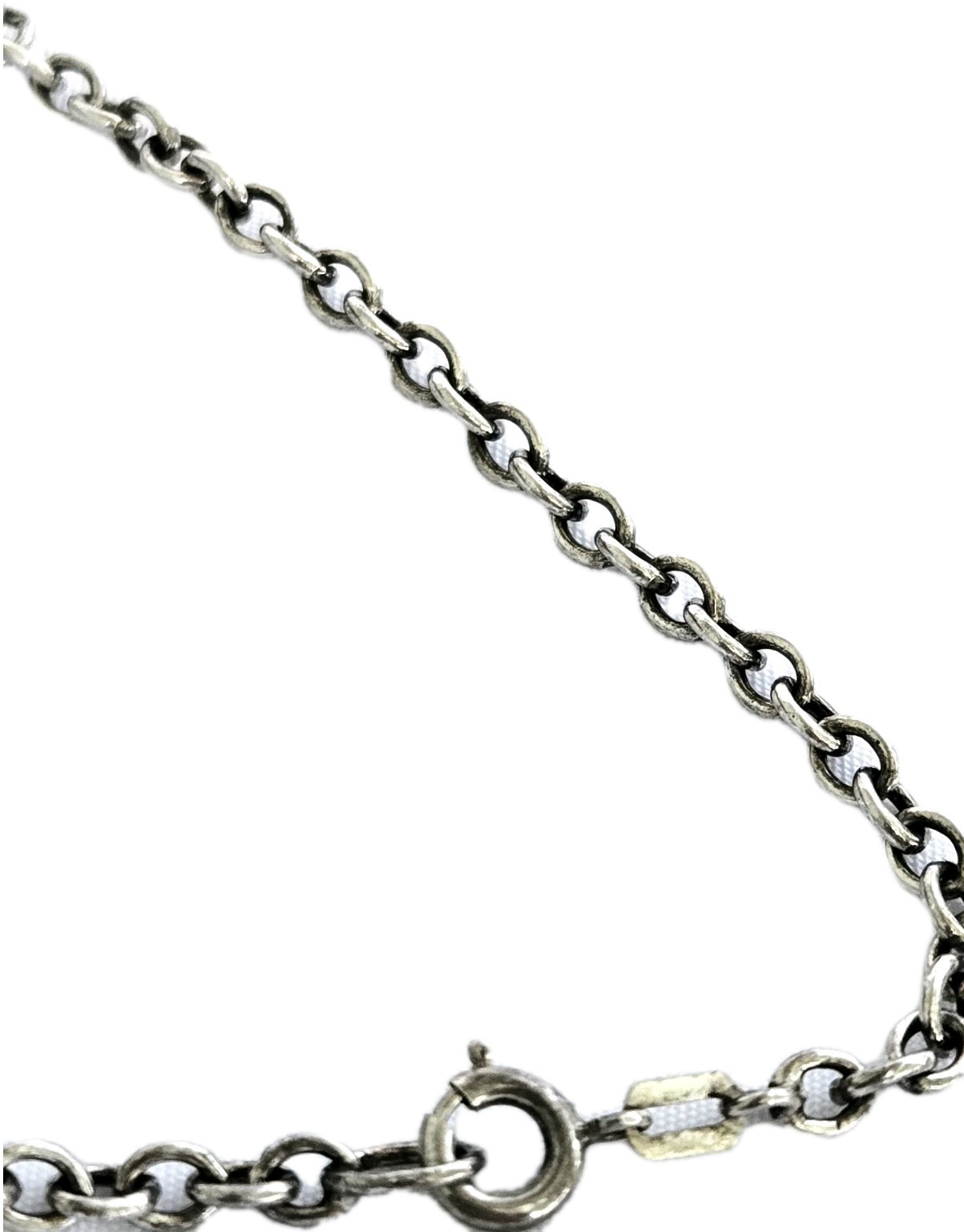 Antique European Silver Charm Bracelet – Cuckoo Clock Crown – 7.5″ – 9.86 Grams