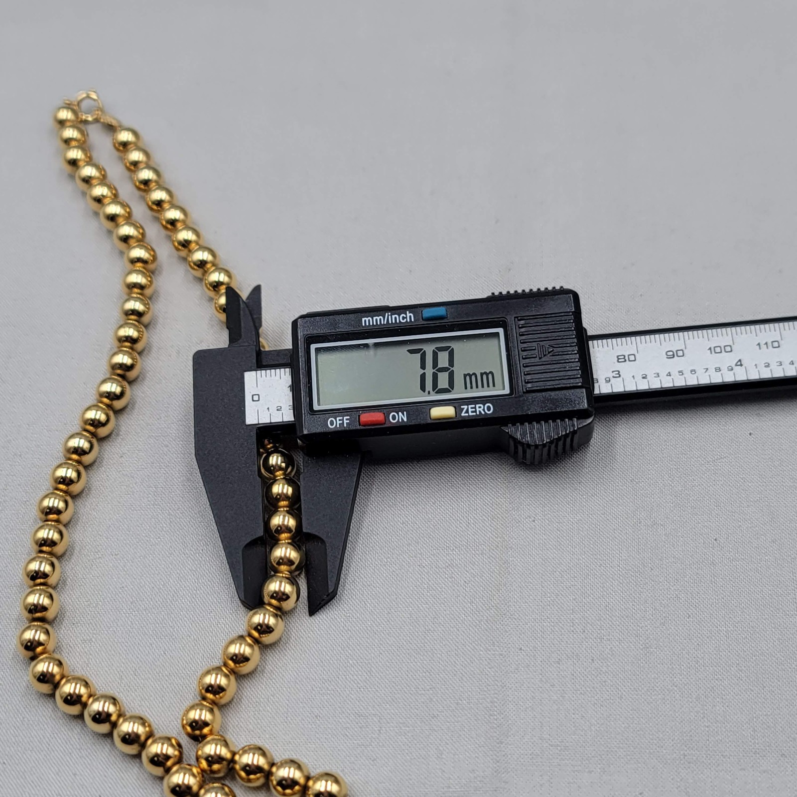 Vintage Napier Gold Plated Bead Chain Necklace 18 in