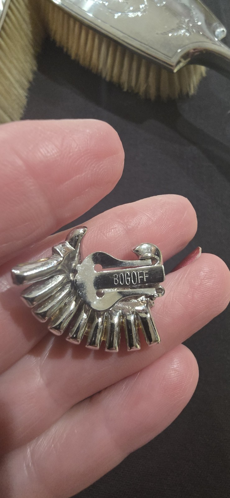 Bogoff Clip On Rhinestone Earrings