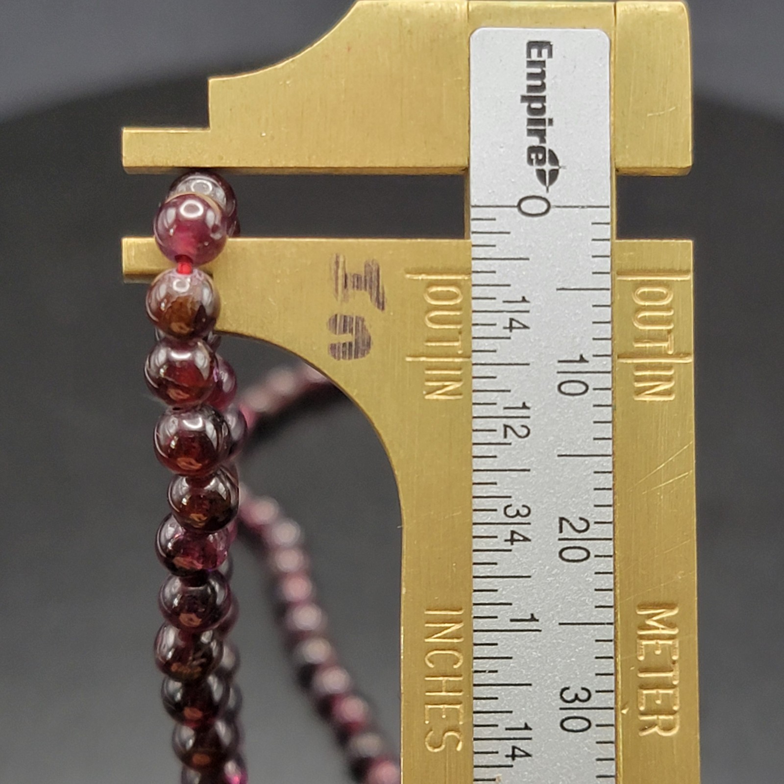 Natural Garnet Bead Necklace 4mm Red Stone Strand Choker Double Wrap Bracelet
