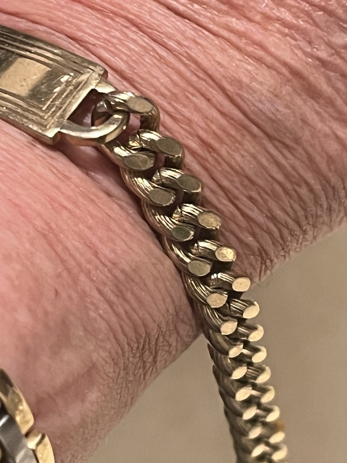 Michael Speidel 8” ID BRACELET ENGRAVED MICHAEL VINTAGE ! Gold Tone USA!