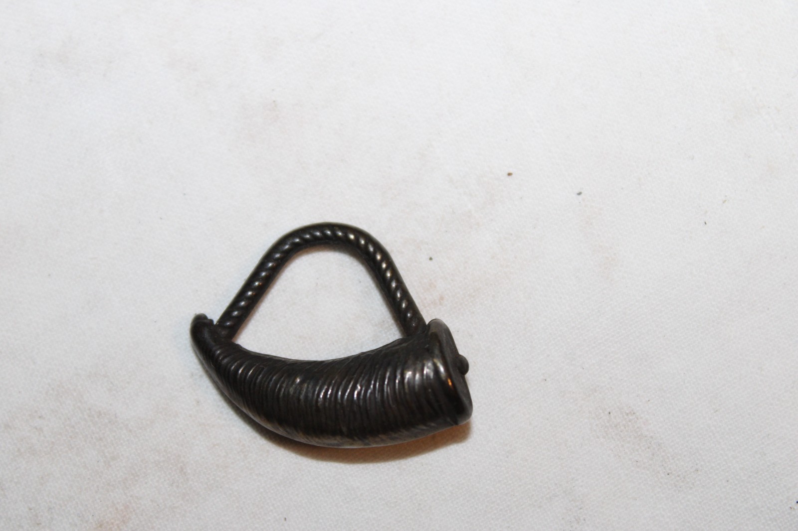 Vintage Davy Crockett Horn-Shaped Silver Tone Classic Retro Charm Pendant