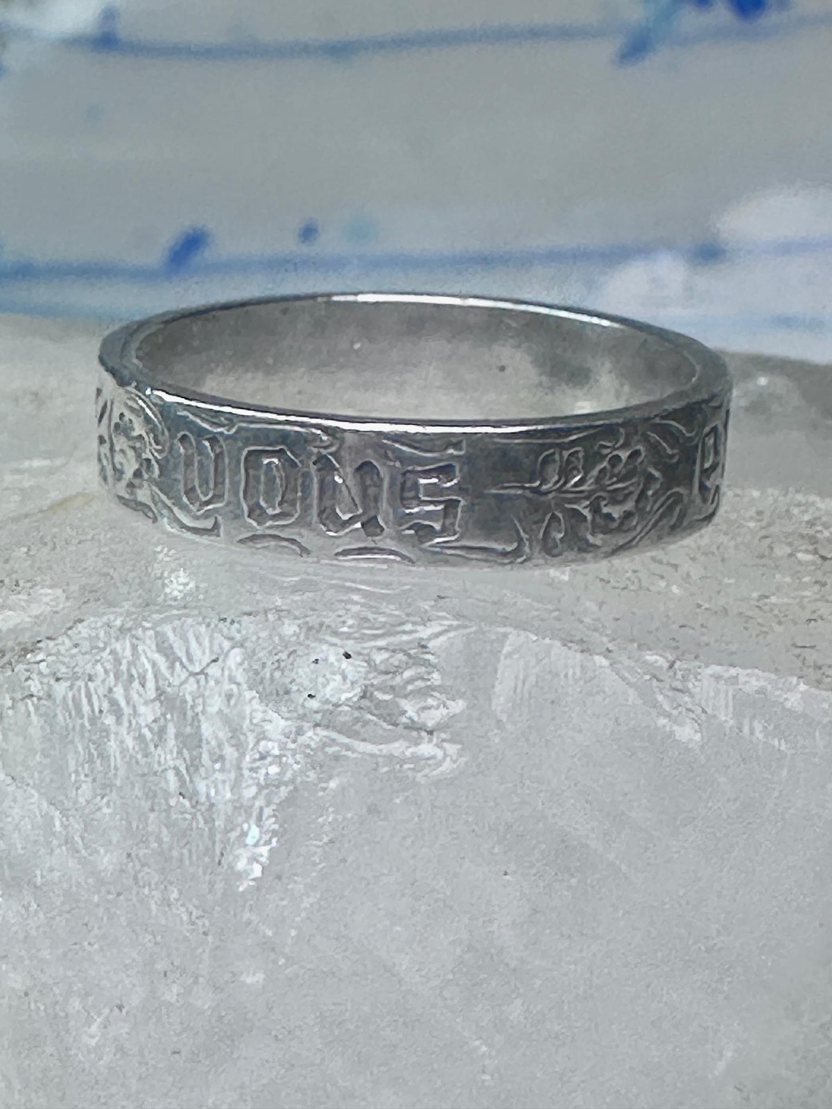 You and No Other Ring vintage love band Valentine size 9.75 sterling silver wome