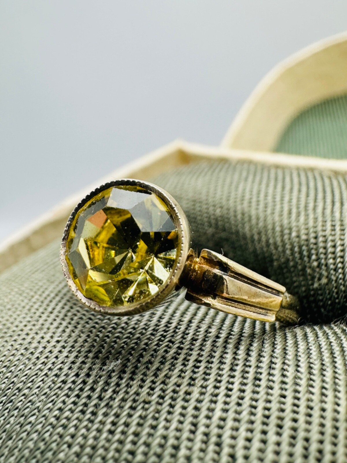Vintage Gilt Silver Engagement Ring 875 soviet Women’s Jewelry