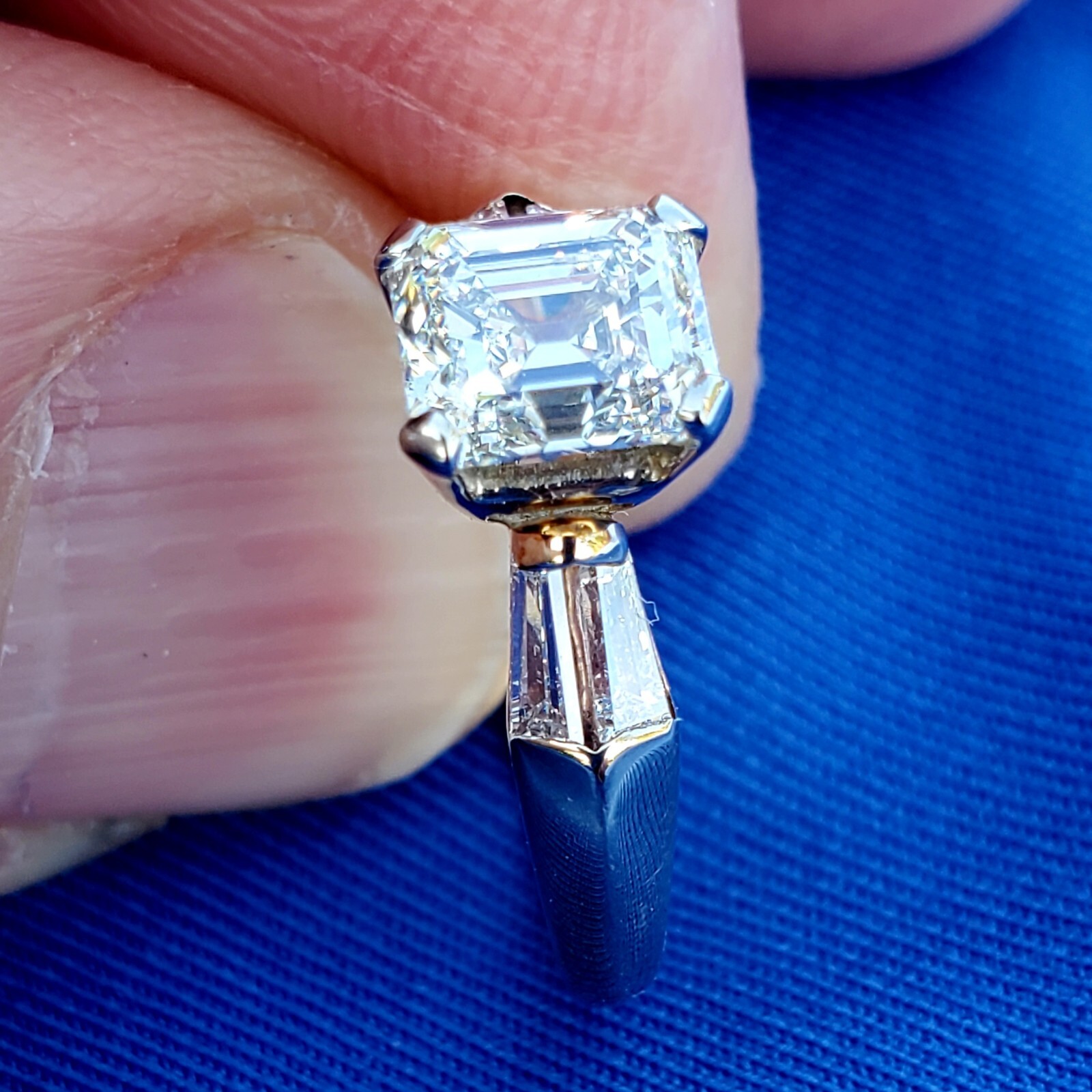 Original EARTH MINED DIAMOND Deco Engagement Ring Vintage Style Solitaire 14K