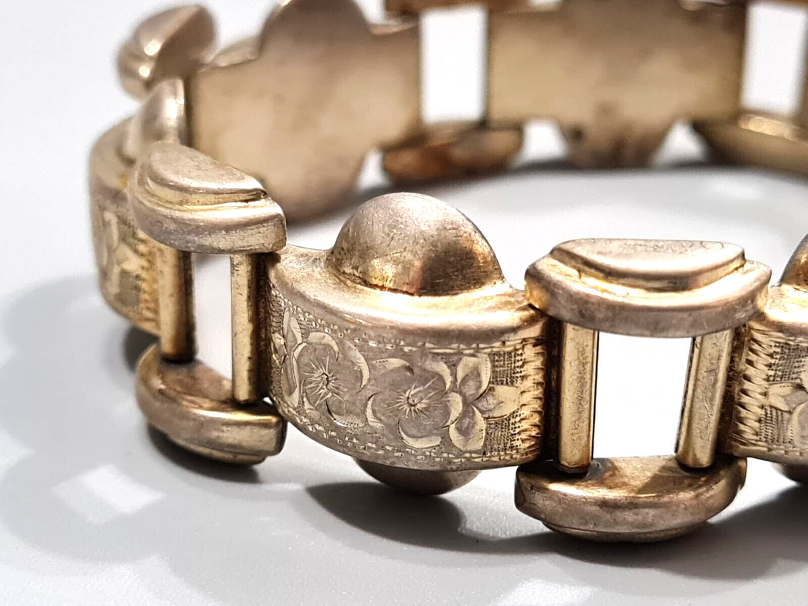 Antique Art Deco Austrian 800 Solid Silver Links Bracelet