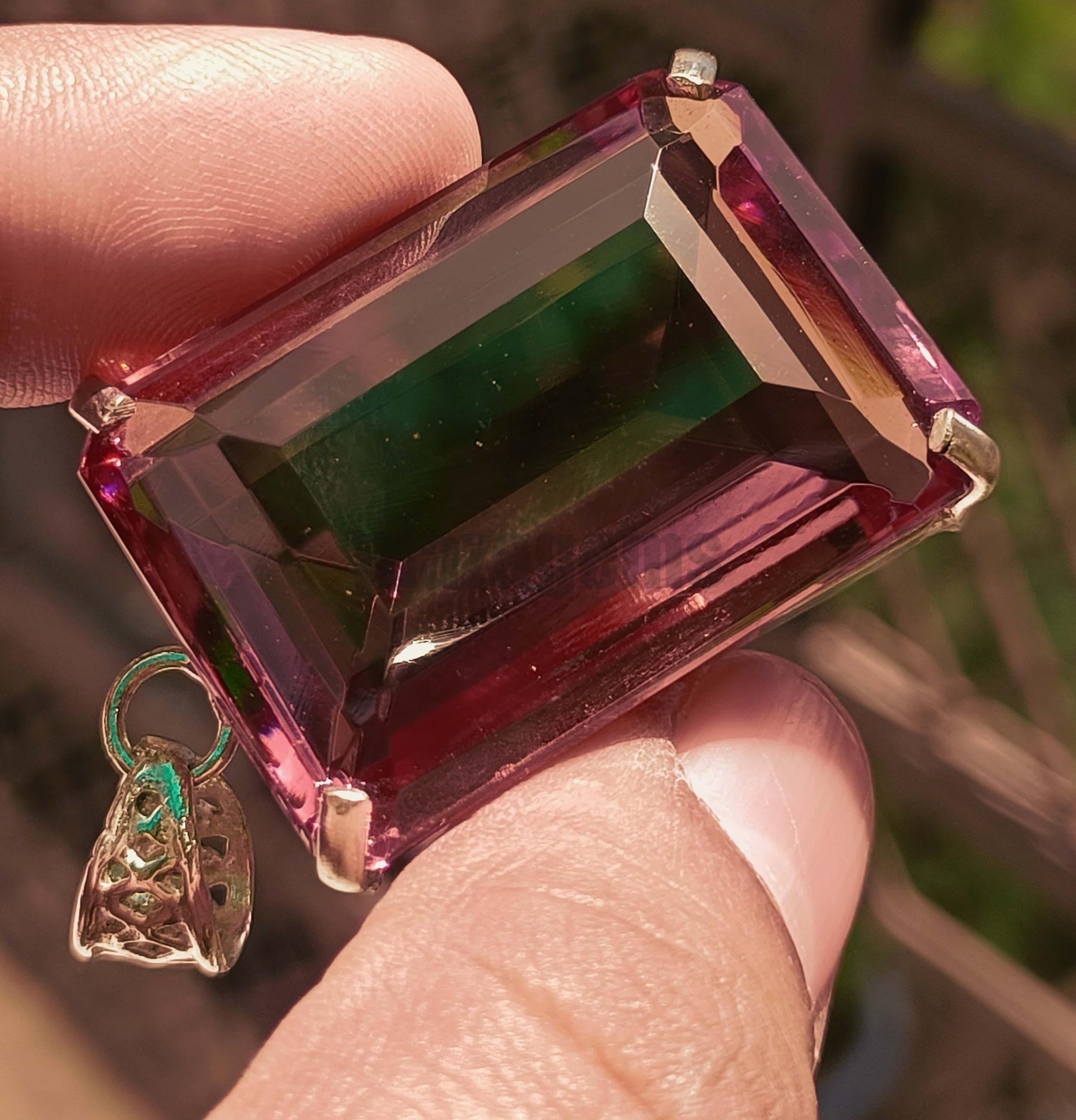120 Ct Natural Color Change Alexandrite Emerald Cut Certified Loose Gemstone 6k