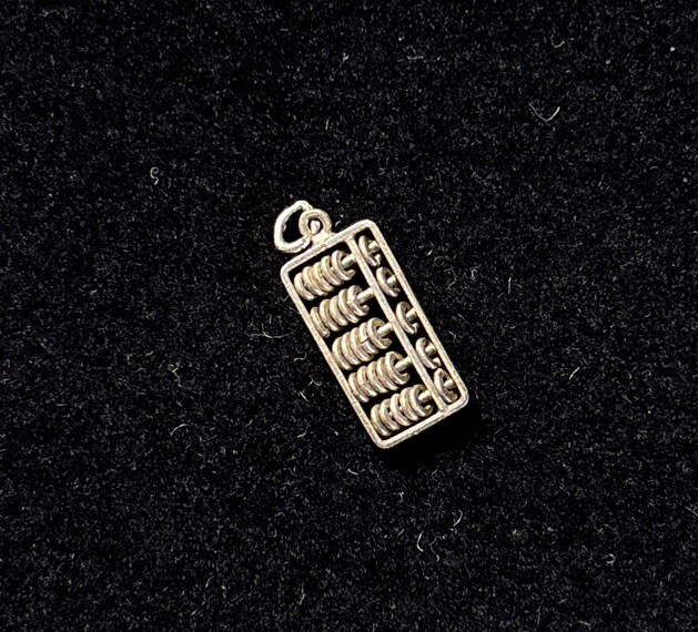 Vintage 1960s Sterling Abacus 3D Moving Charm