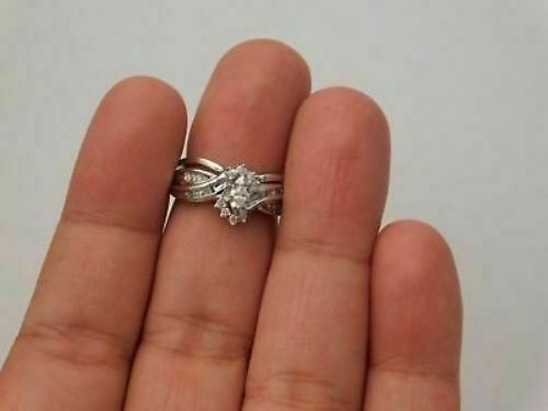 Art Deco 1.20 Ct White Diamond Antique Vintage Wedding Ring 925 Sterling Silver