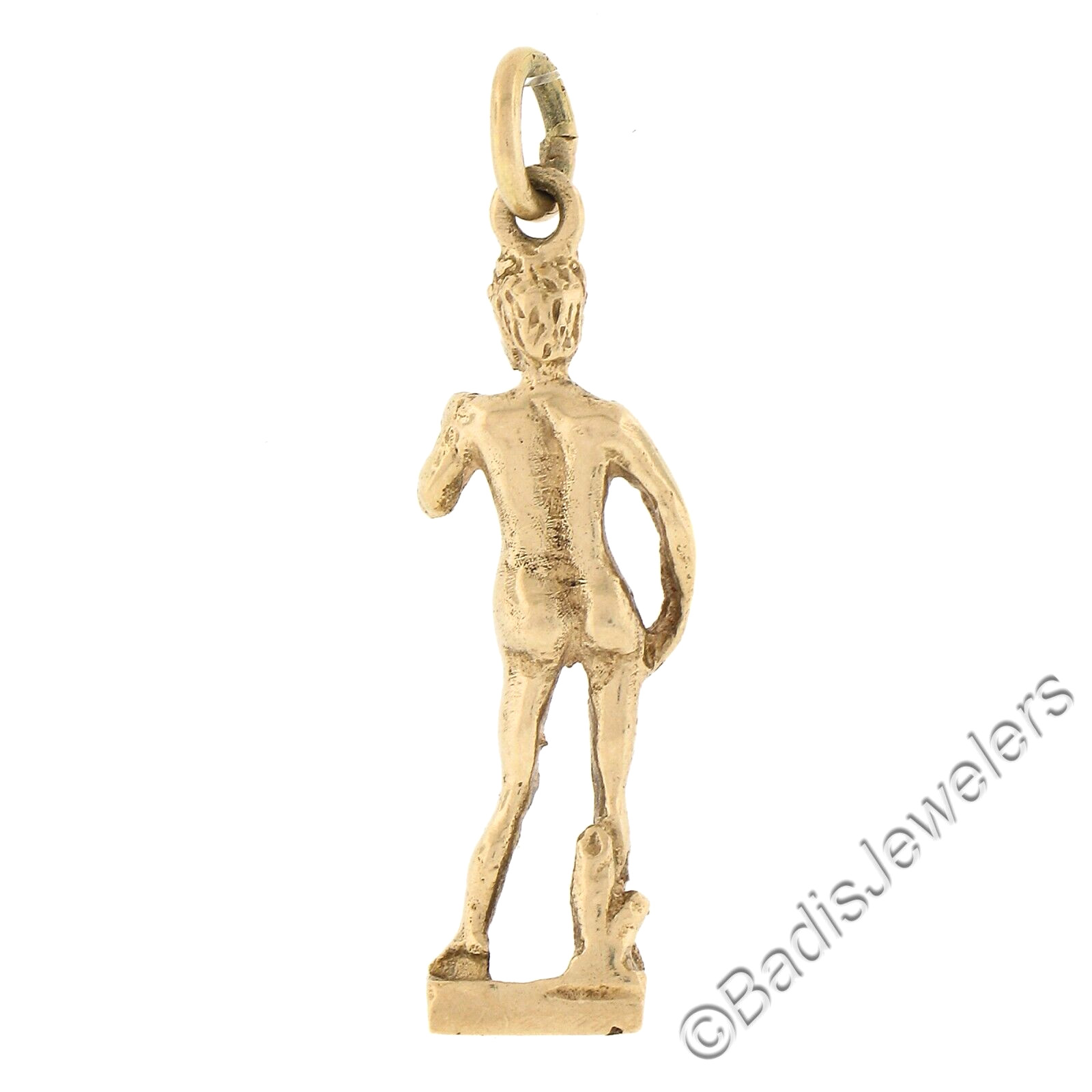 Vintage Collectible 18K Gold The Statue of David by Michaelangelo Charm Pendant
