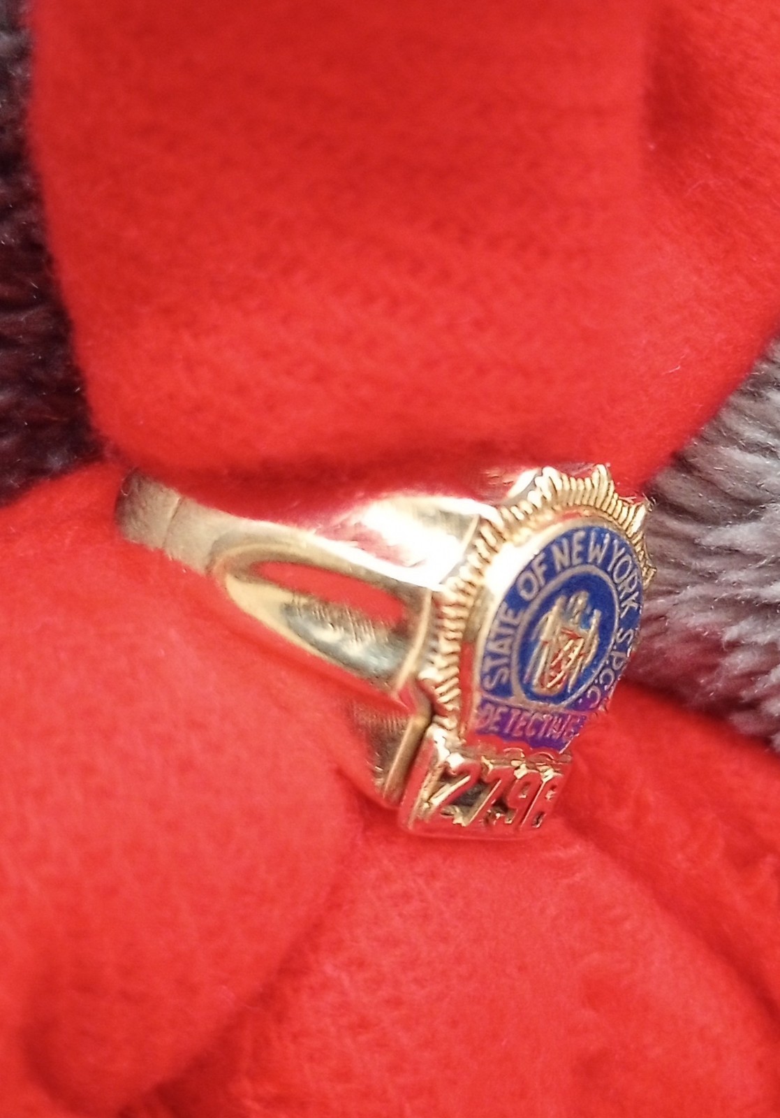 RARE 14K Gold NYSPCC Detective Badge Ring Sz 9 – 9.5 NYC History NYPD 2735