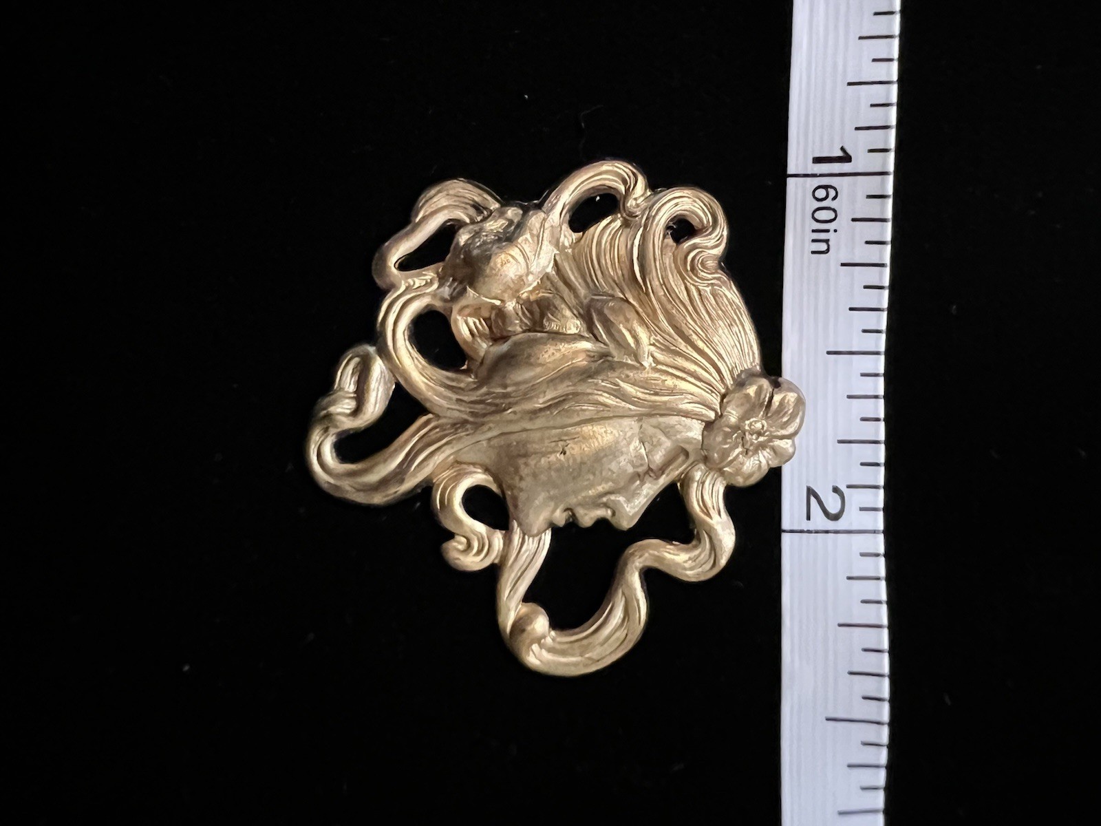 Vintage Brass Stamping Art Nouveau Design from famous manufacturer Providence RI