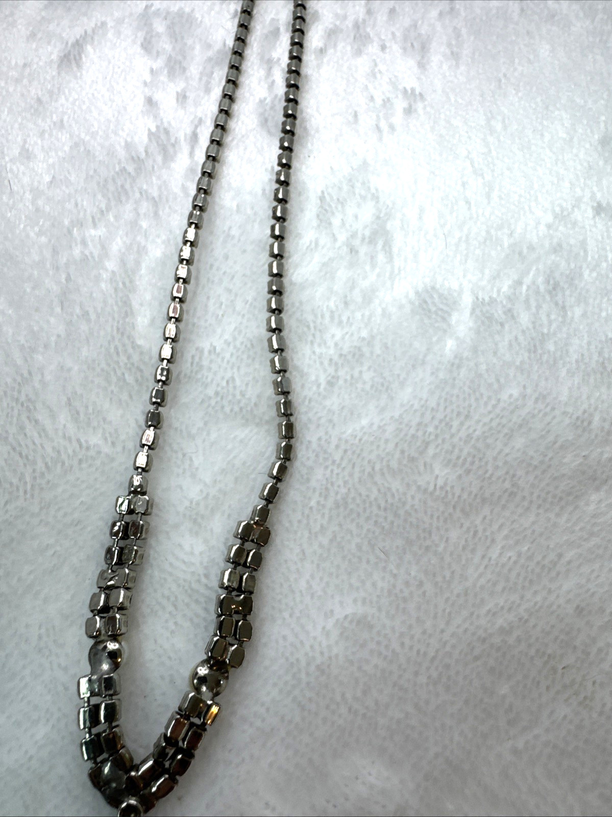 victorian Revival Necklace rhinestone faux pearl MCM Modernist coquette Sweet