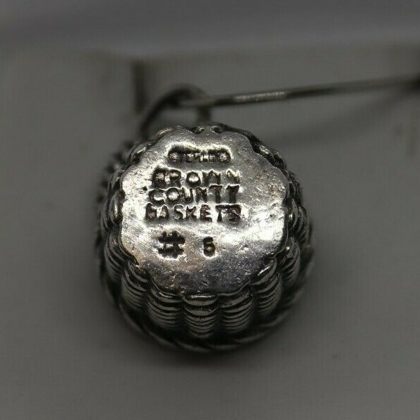 Sterling Silver Movable Brown County Baskets Charm