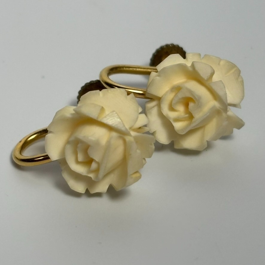 Earrings Roses Statement Pieces Vintage Elegant