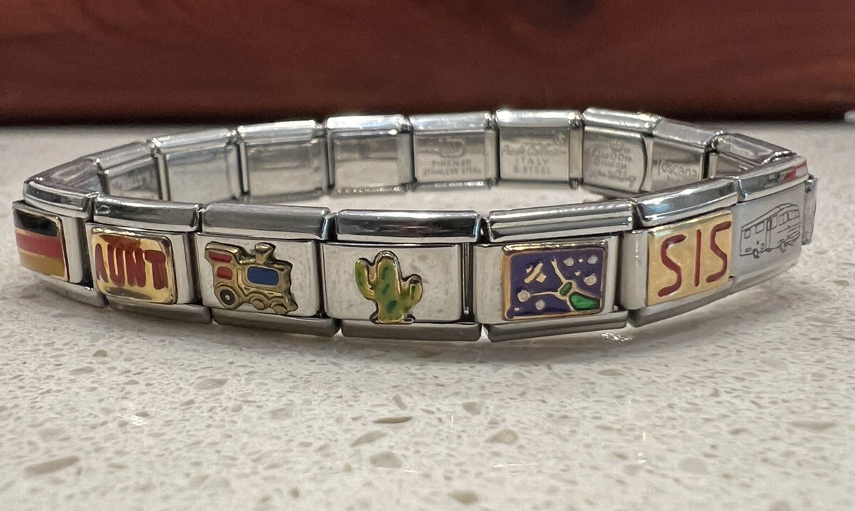 Trendy Window Charm Bracelet – Italian Bracelet With Many Charms!