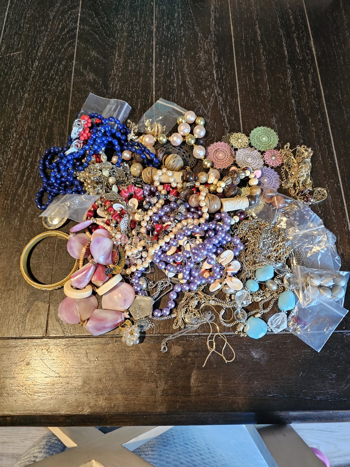 3 Lbs 4oz Unsearched Jewelry Lot VTG & Now Junk & Wear & Resell Craft FUN *Read