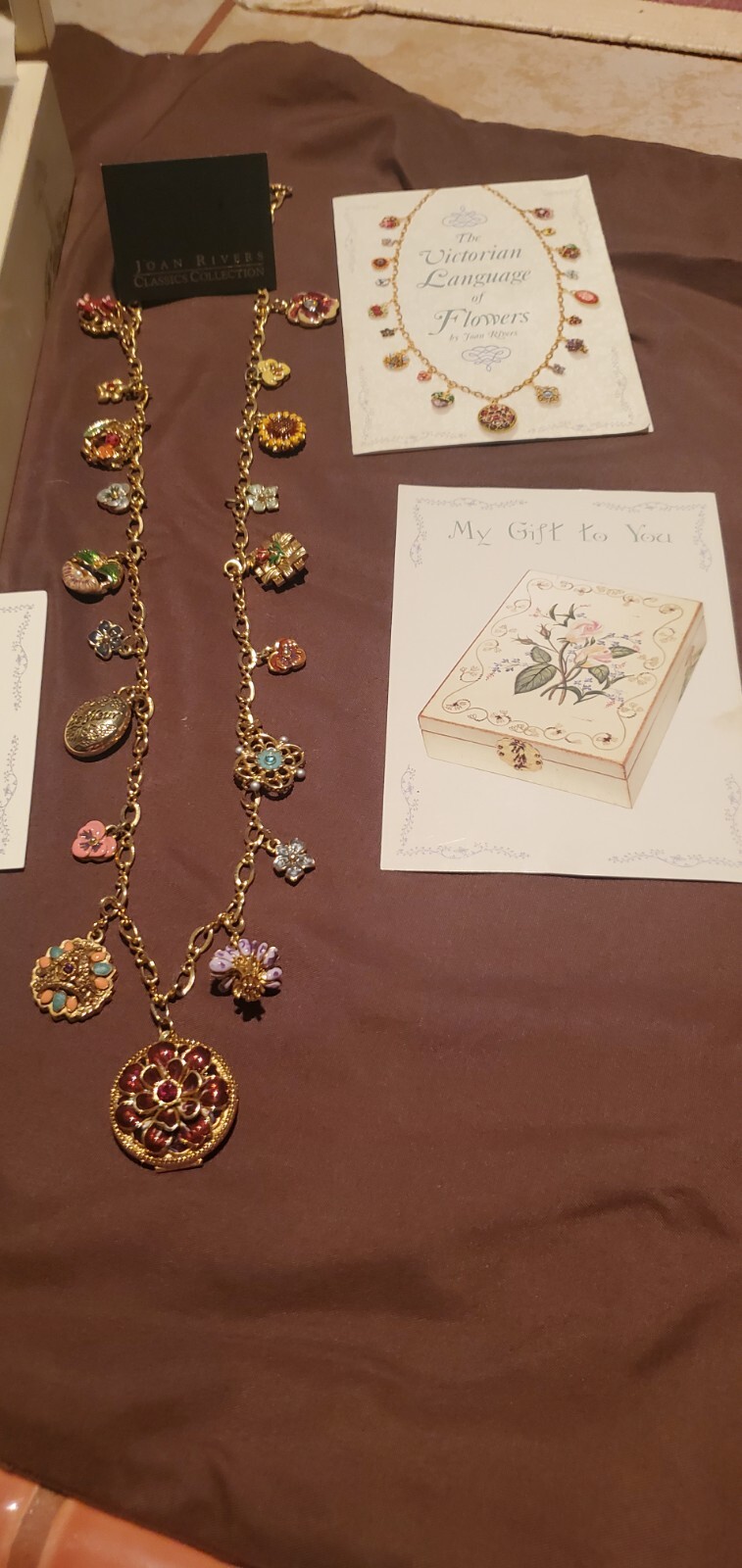 Joan river victorian language of flower locket / Jewelry Box