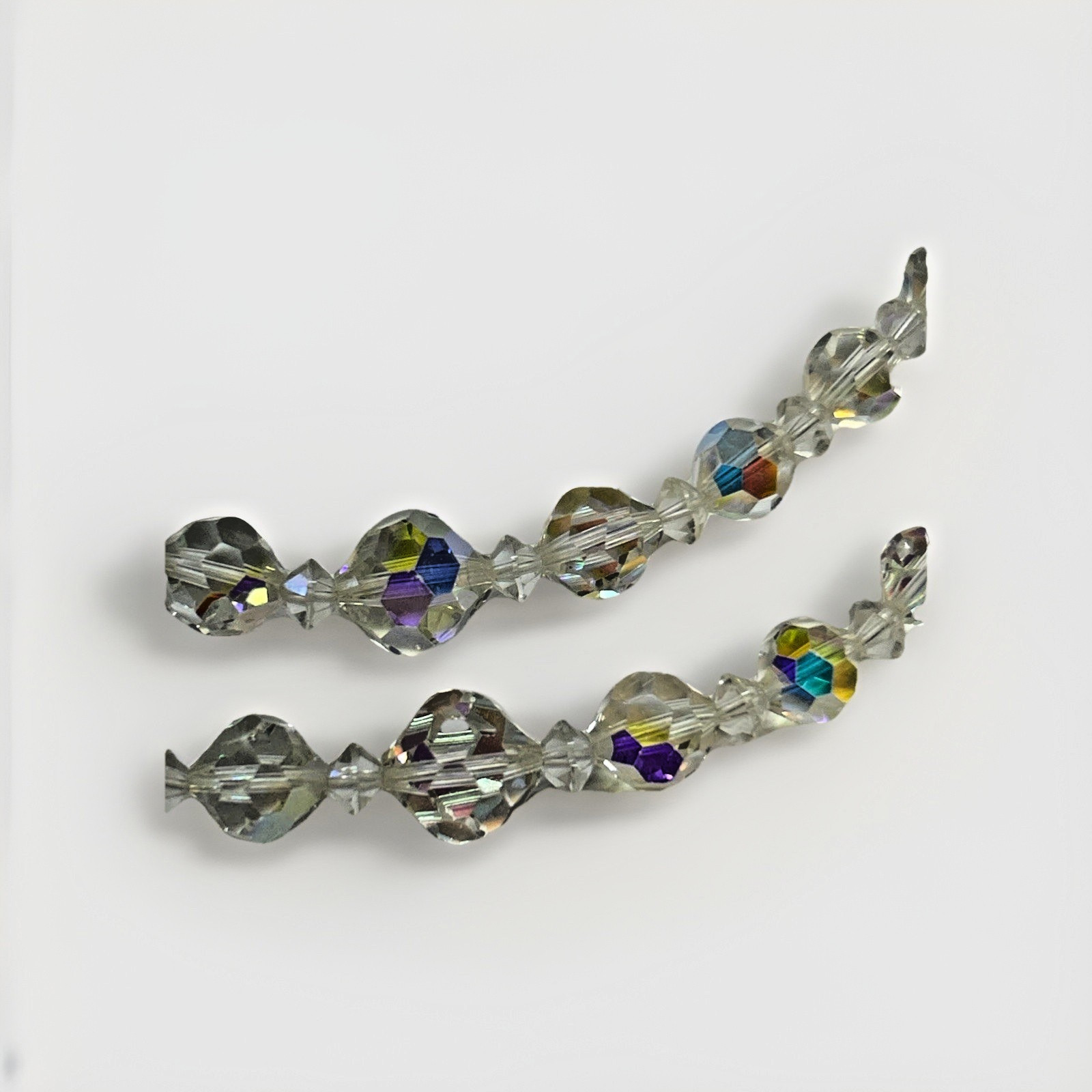 Vintage/Estate Aurora Borealis Crystal Double Stand Necklace