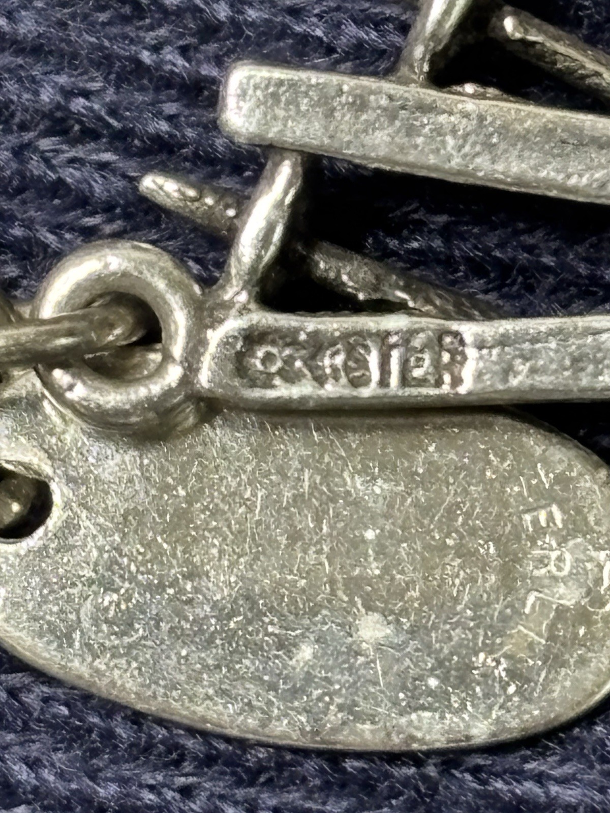 Vintage Jonette Designs Designer Ski Sante Fe Necklace With Skis & Boot Pendant