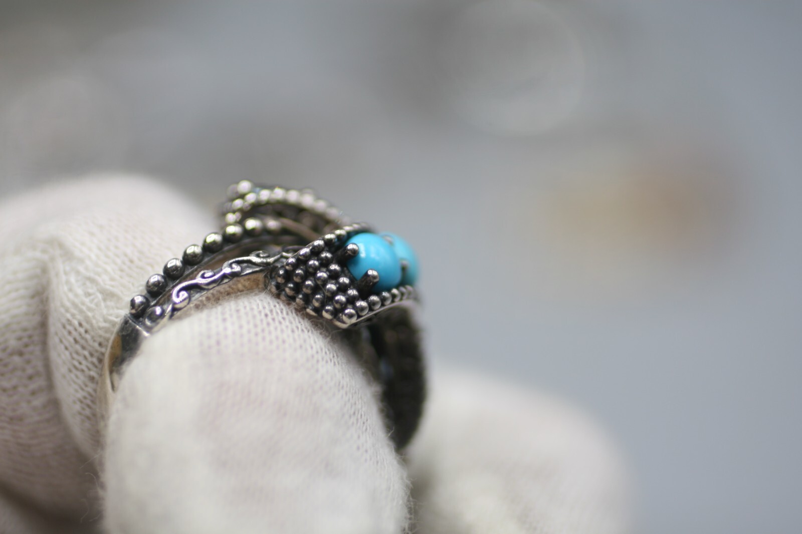 GEM ROMANSE X MULTI STONE STERLING RING ROBERT MANSE