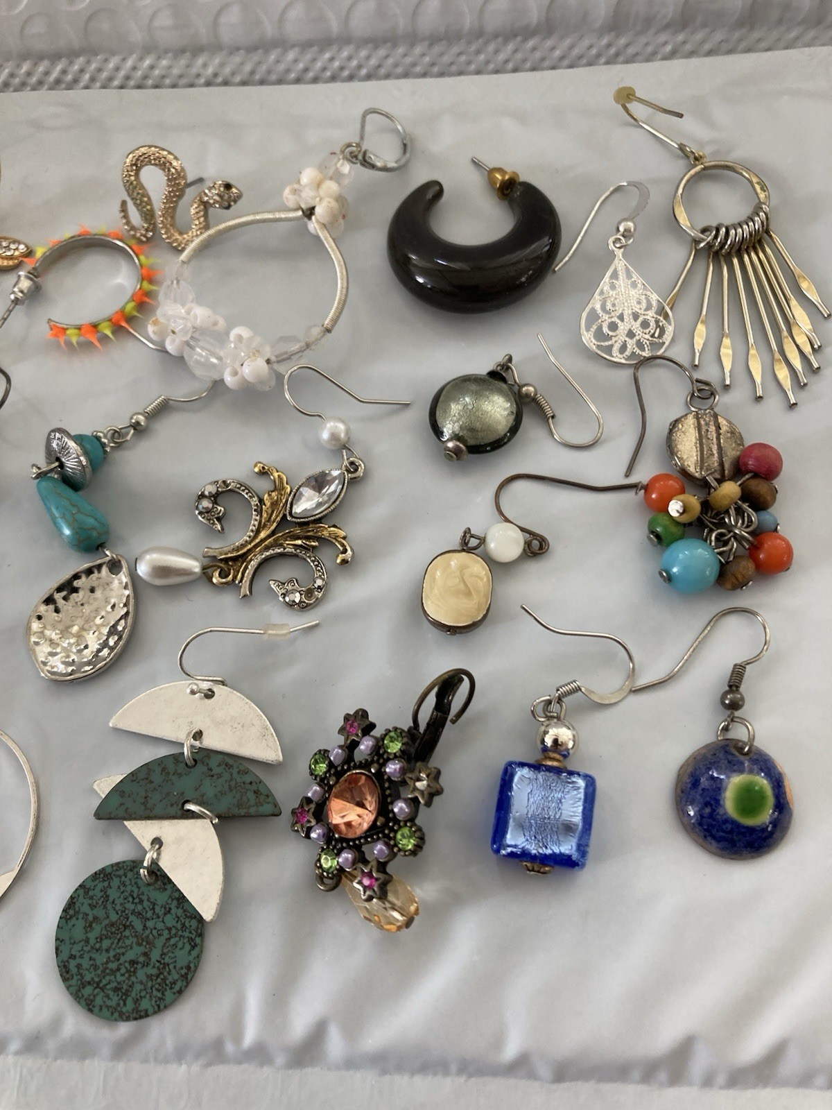 Single Earring Lot of 28 Pieces Craft Jewelry Repurpose