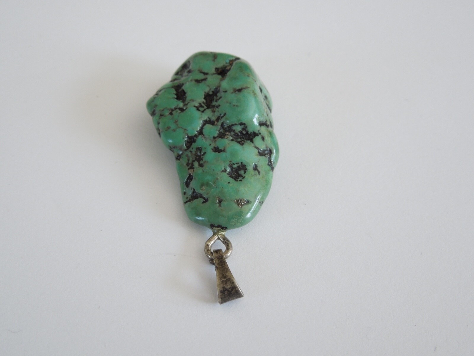 Pendant Turquoise Nugget 925 Sterling Silver 7.2 G/4.2 X 2.0 Cm
