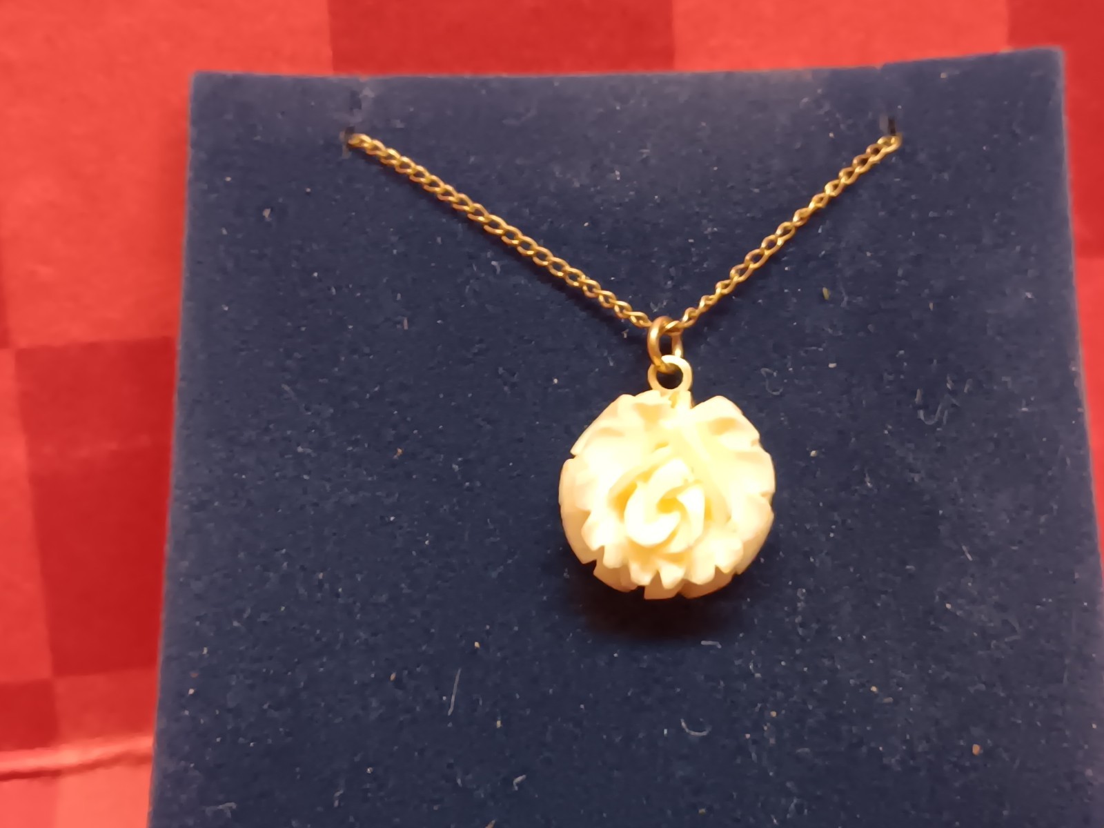 WINARD Carved White Rose 12kt Gold Filled Clip Back Earrings, Brooch & Necklace