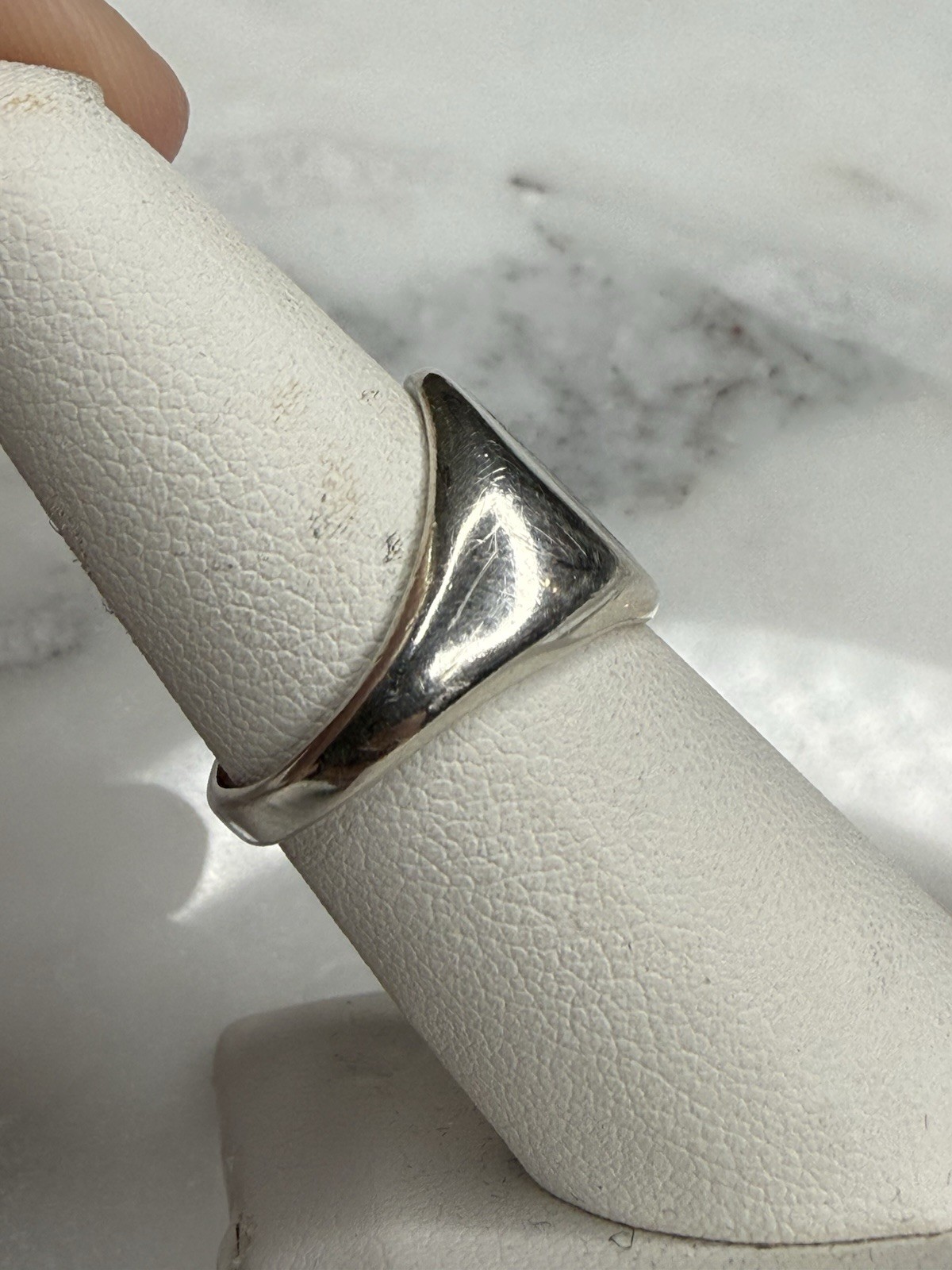 925 Sterling Silver Vintage Engraved Monogram Signet Ring Size 7