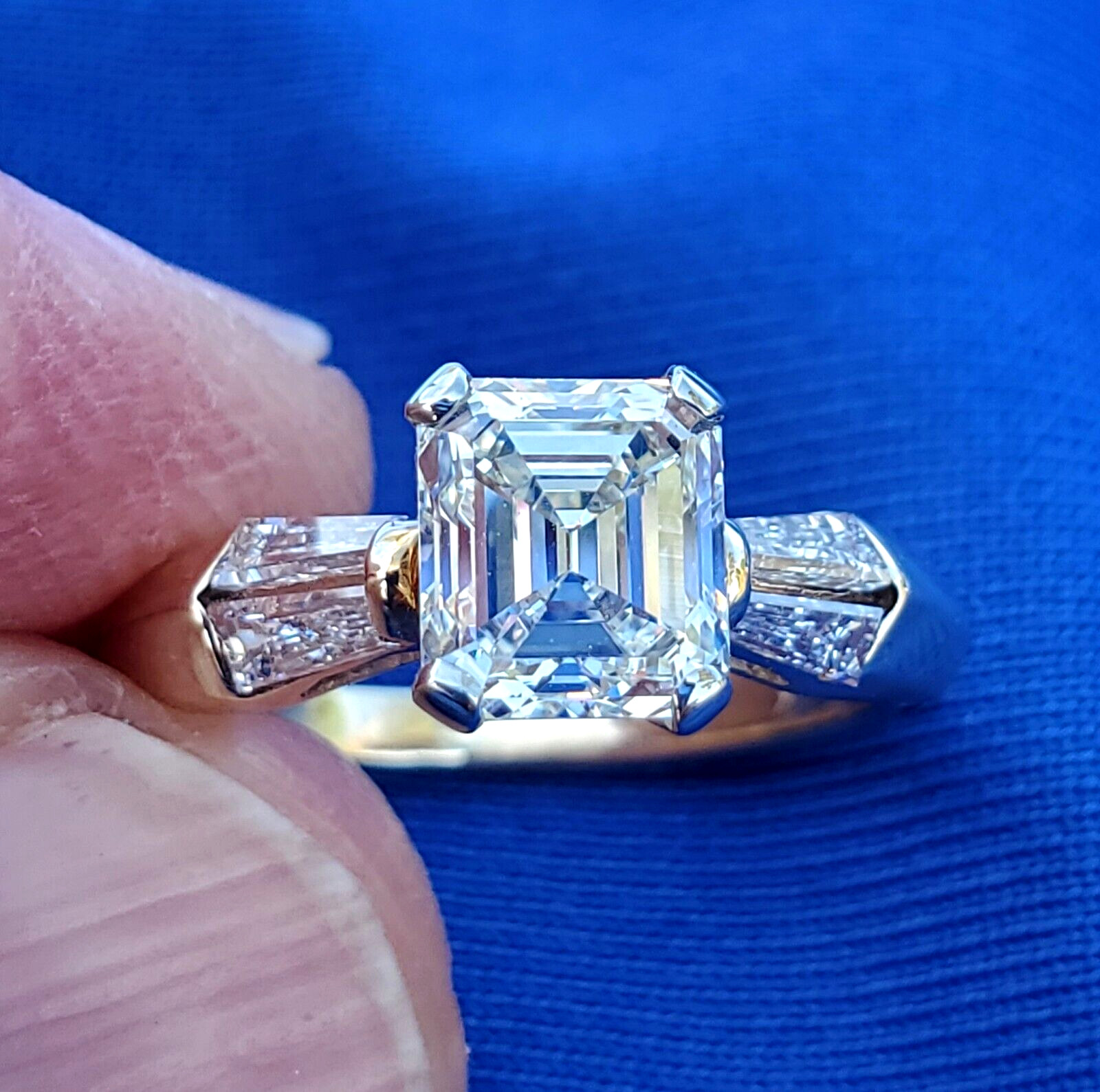 Original EARTH MINED DIAMOND Deco Engagement Ring Vintage Style Solitaire 14K