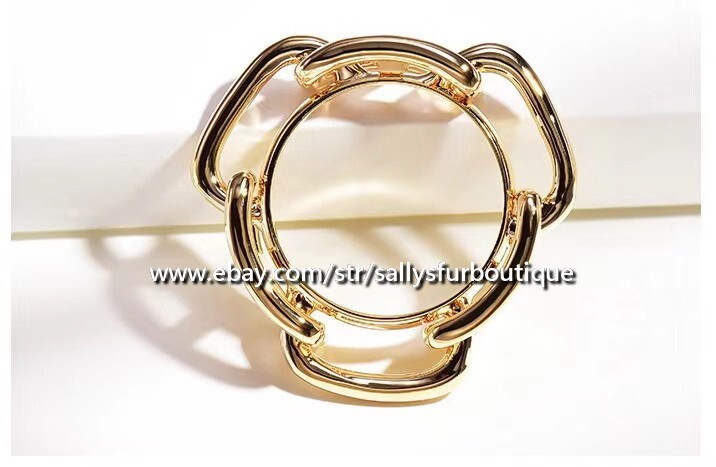 Sallys Quality 100% Copper Scarf Ring Chain Buckles Brooch For Silk Scarves
