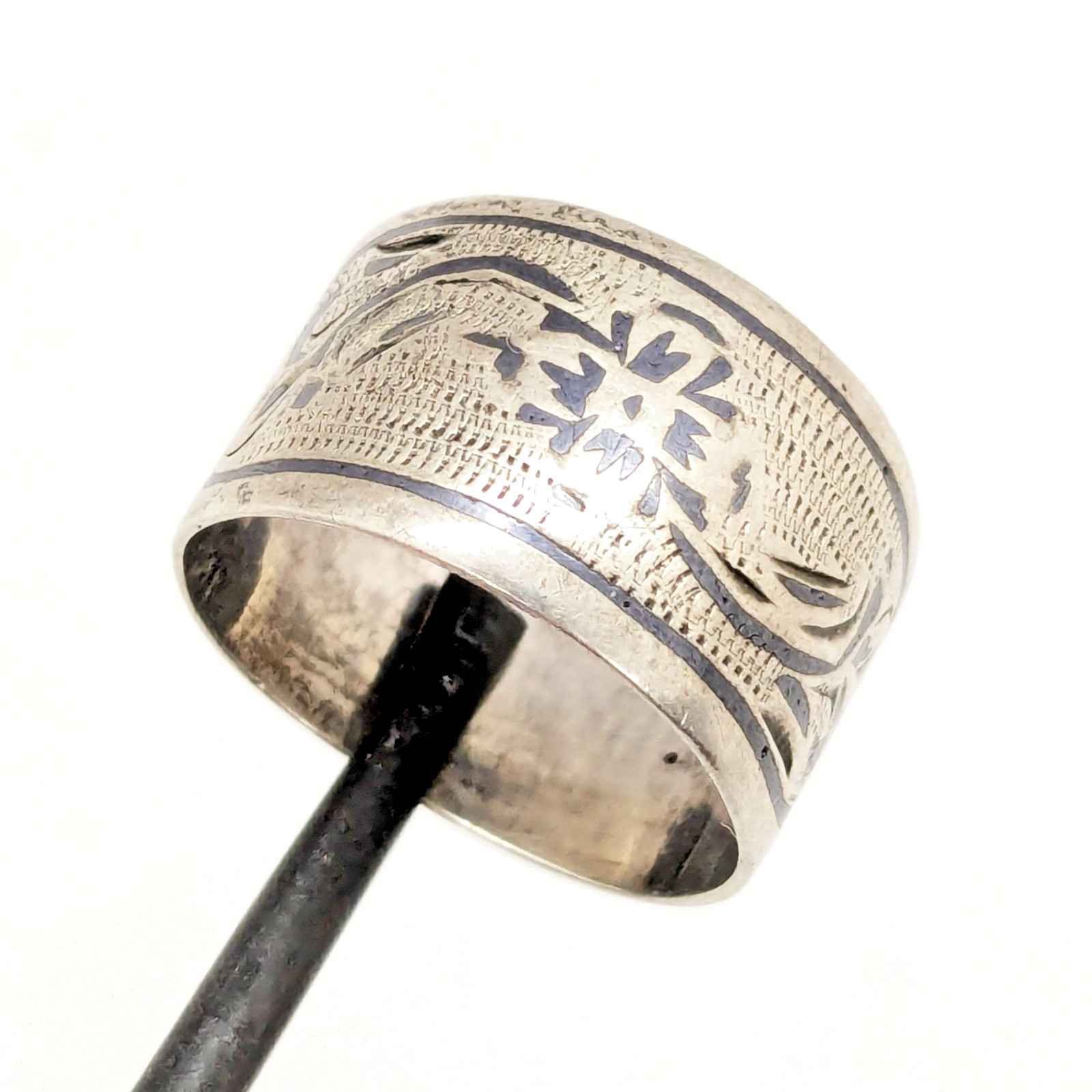 Vintage RING KUBACHI Silver⭐️916 stamp Star ussr with Blackening-size: 6.5US #13