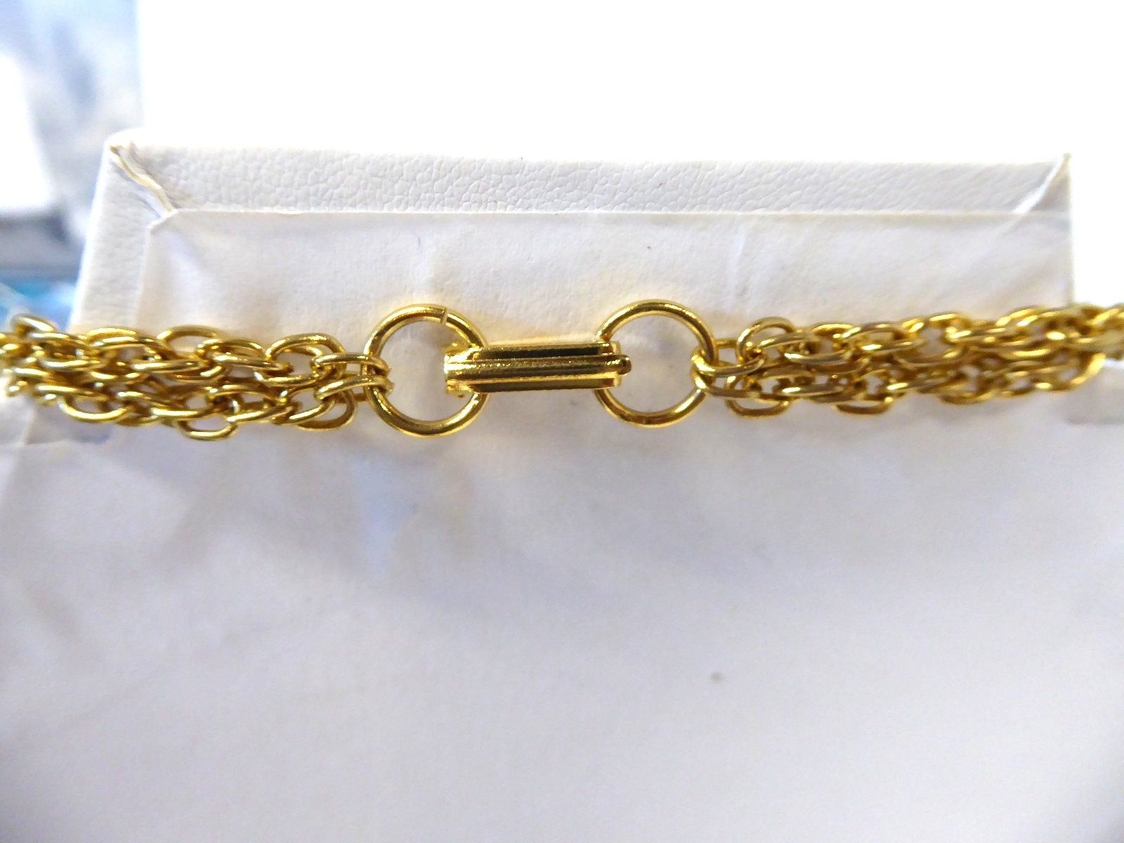 Vintage Unknown Designer Moon Face Gold Tone Necklace