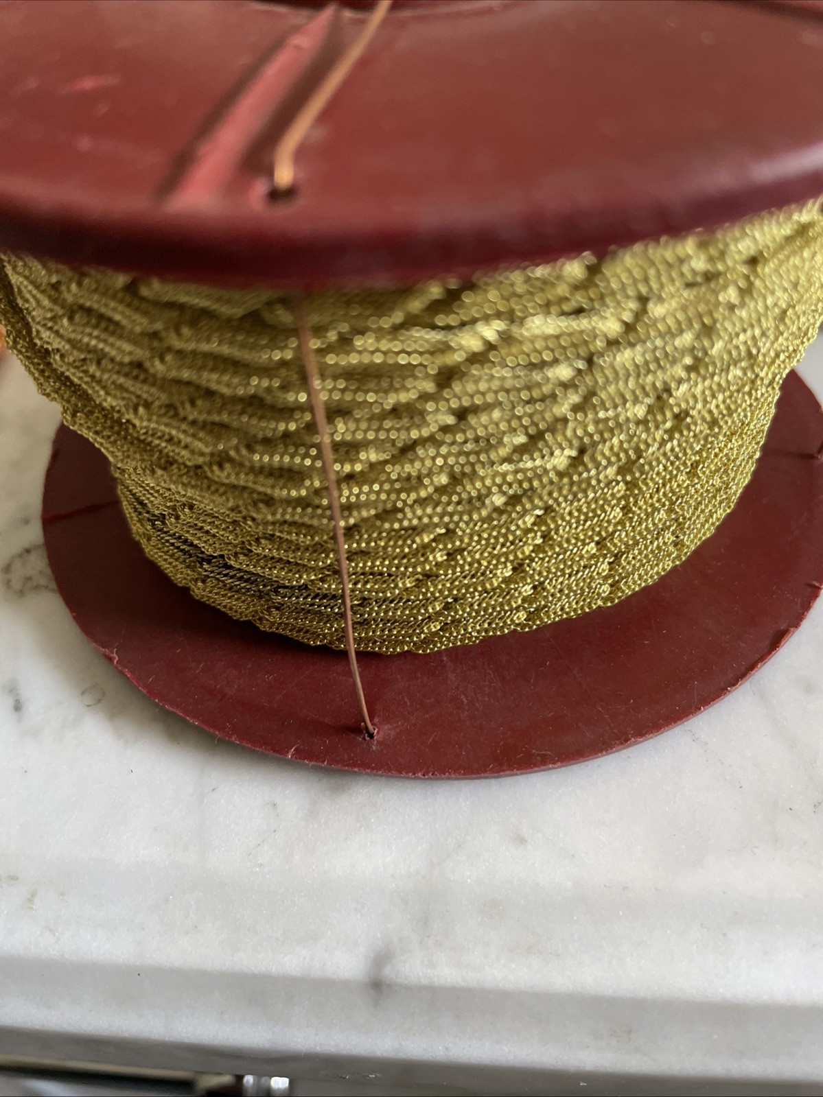 Vintage Full Roll Unknown Quantity 3mm Mesh Woven Chain