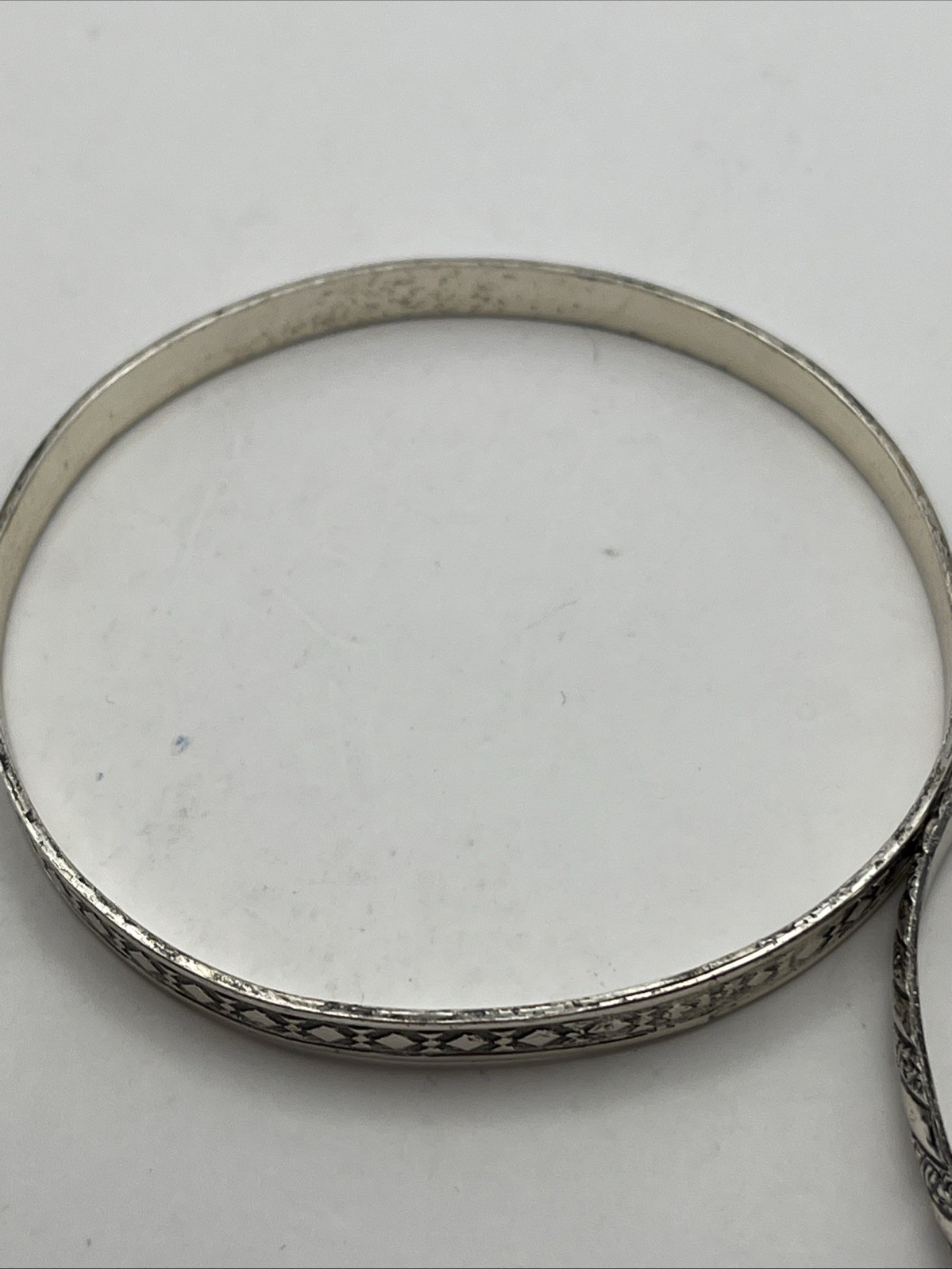 3 Vintage DANECRAFT Sterling Silver Bangle Bracelets -2.5″ Diam 34.1 Grams