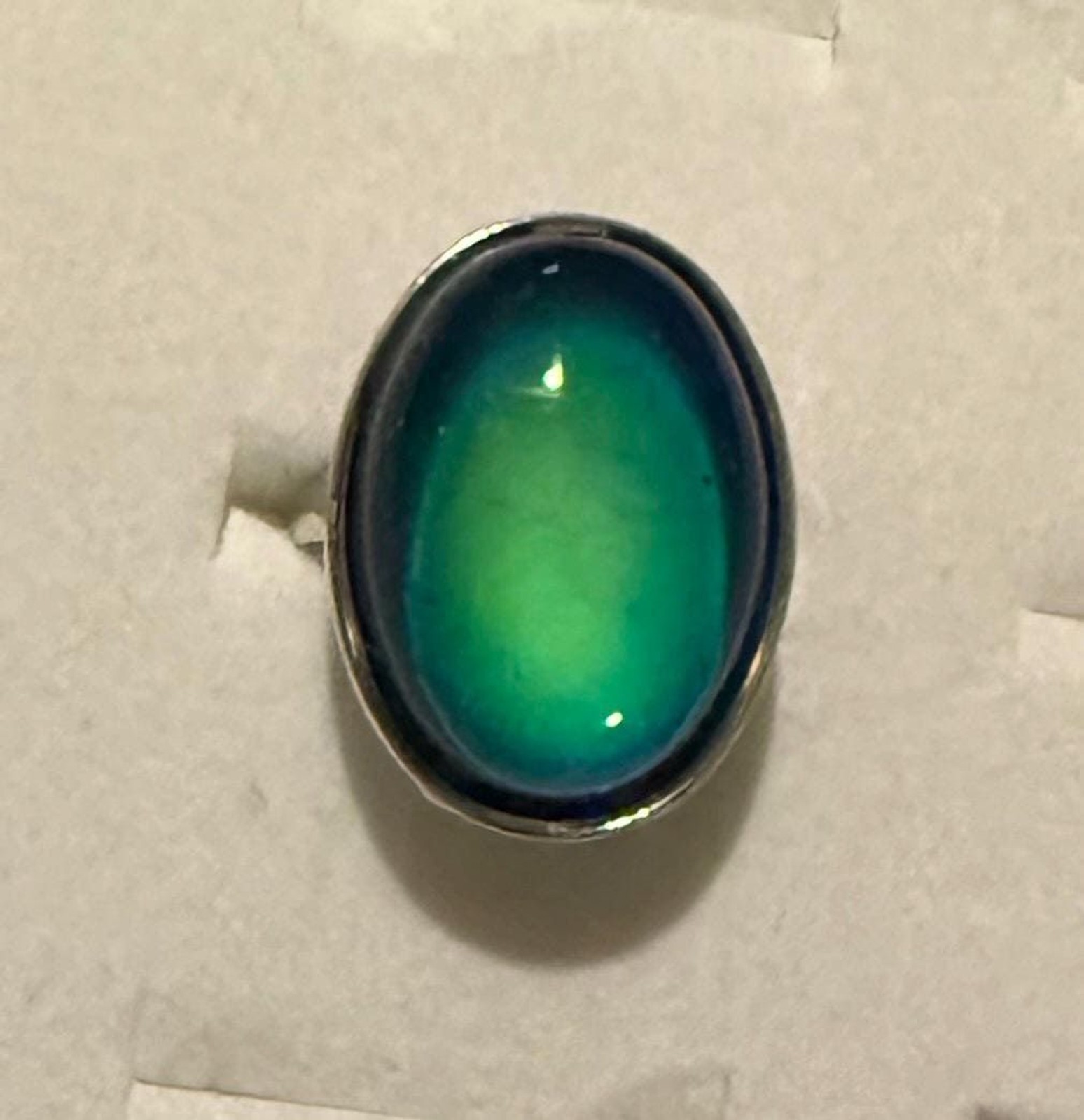Vintage 1970’s Fancy Mood Ring 311 Large Plain Adjustable