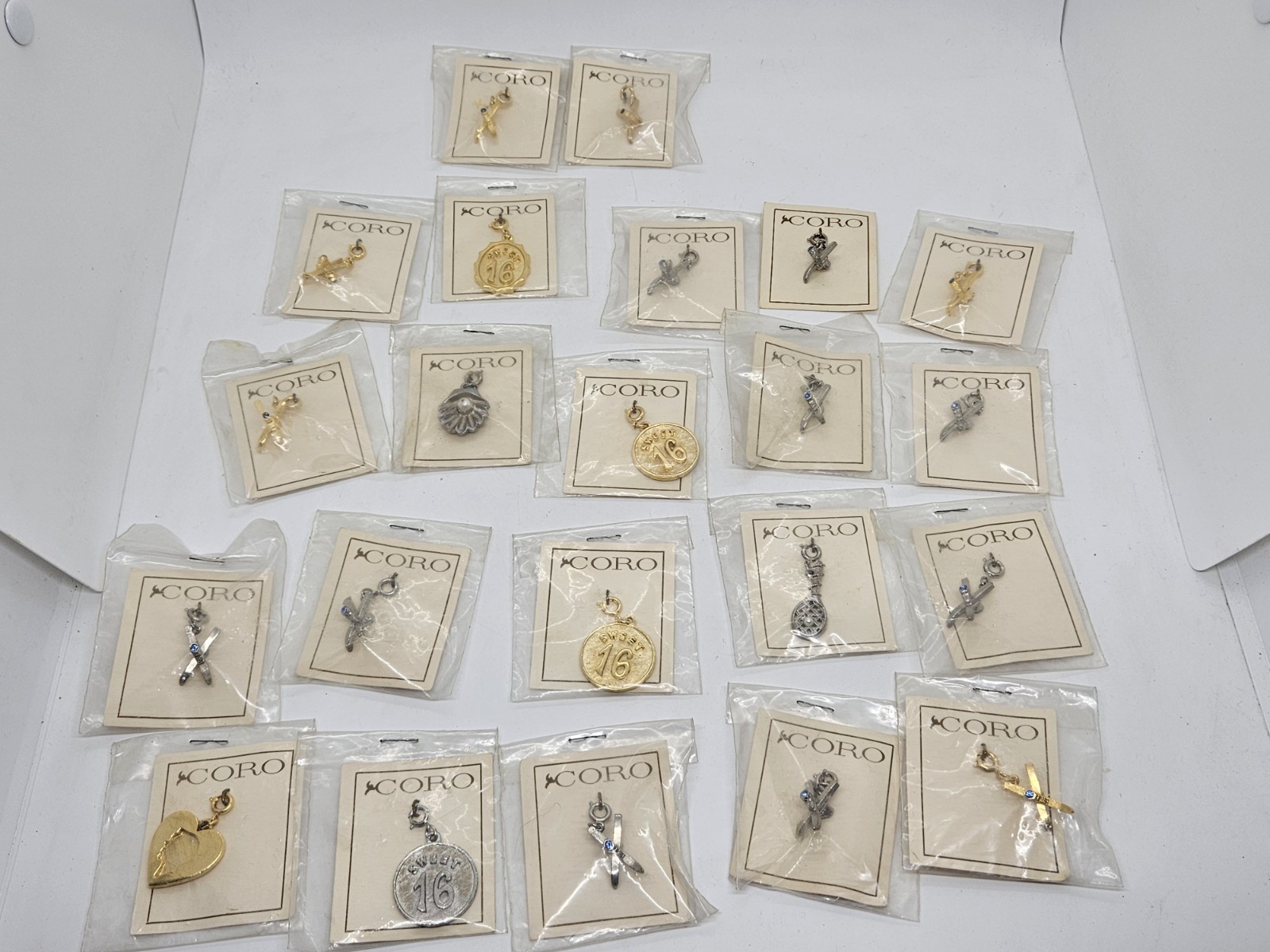Vintage Lot NOS New Unused CORO Necklace Jewelry Pendants w/Original Packaging