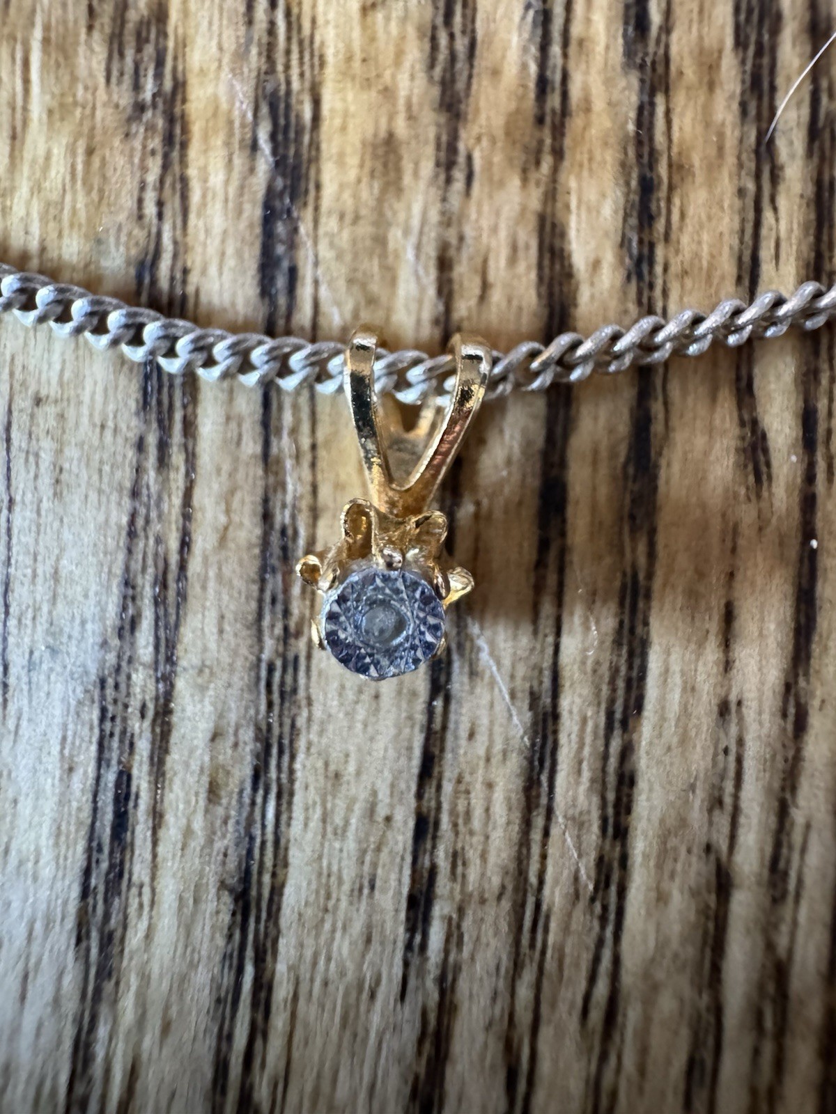 Vintage necklace chain with charm pendant 18″ length