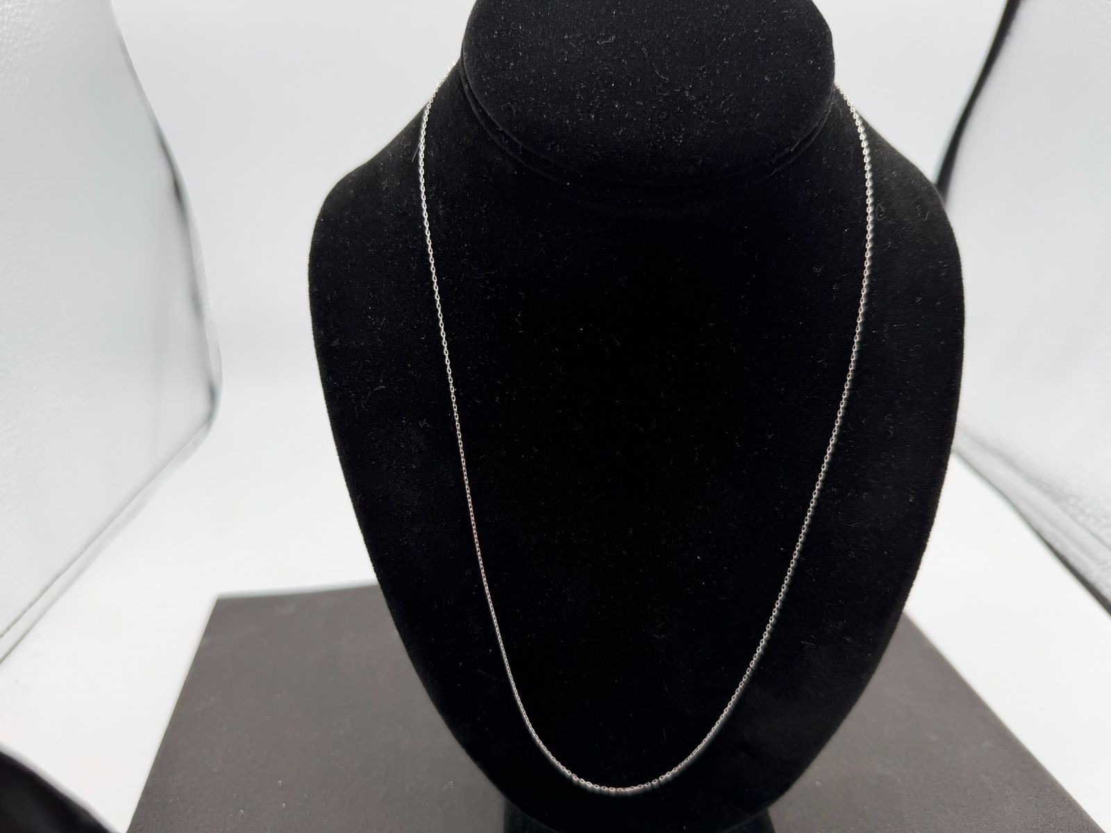 1.06g Vintage Sterling Silver 925 Adjustable Cable Chain Necklace 21 in M