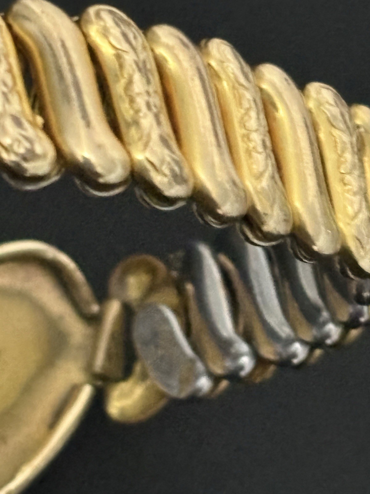 Vintage American Queen Sweetheart Bracelet Etched Gold Filled NEED REPAIR