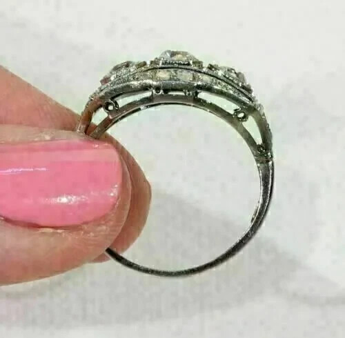 Vintage Art Deco Style 4.25 Ct Lab Created Diamond Engagement Ring In 925 Silver