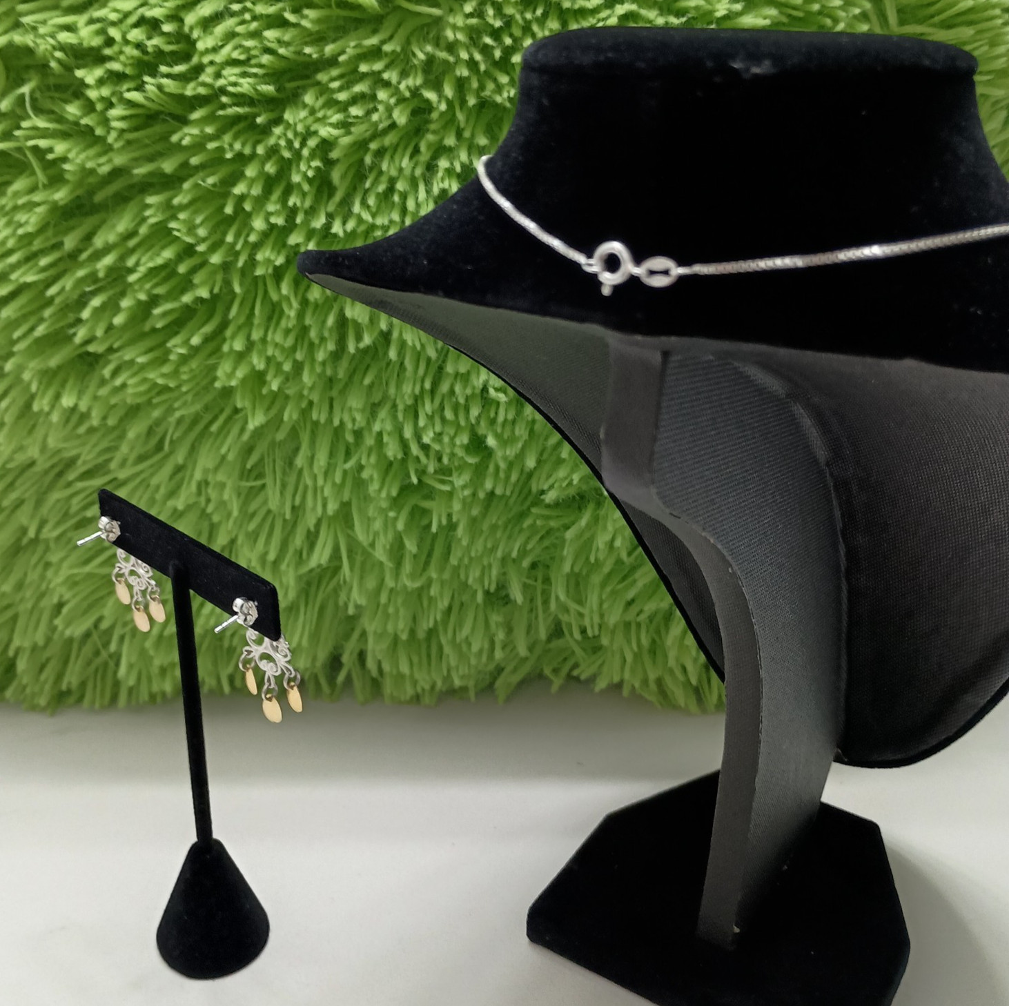 Vintage Finnish ARU Sterling Silver Filigree Necklace & Earring Set Sundrop
