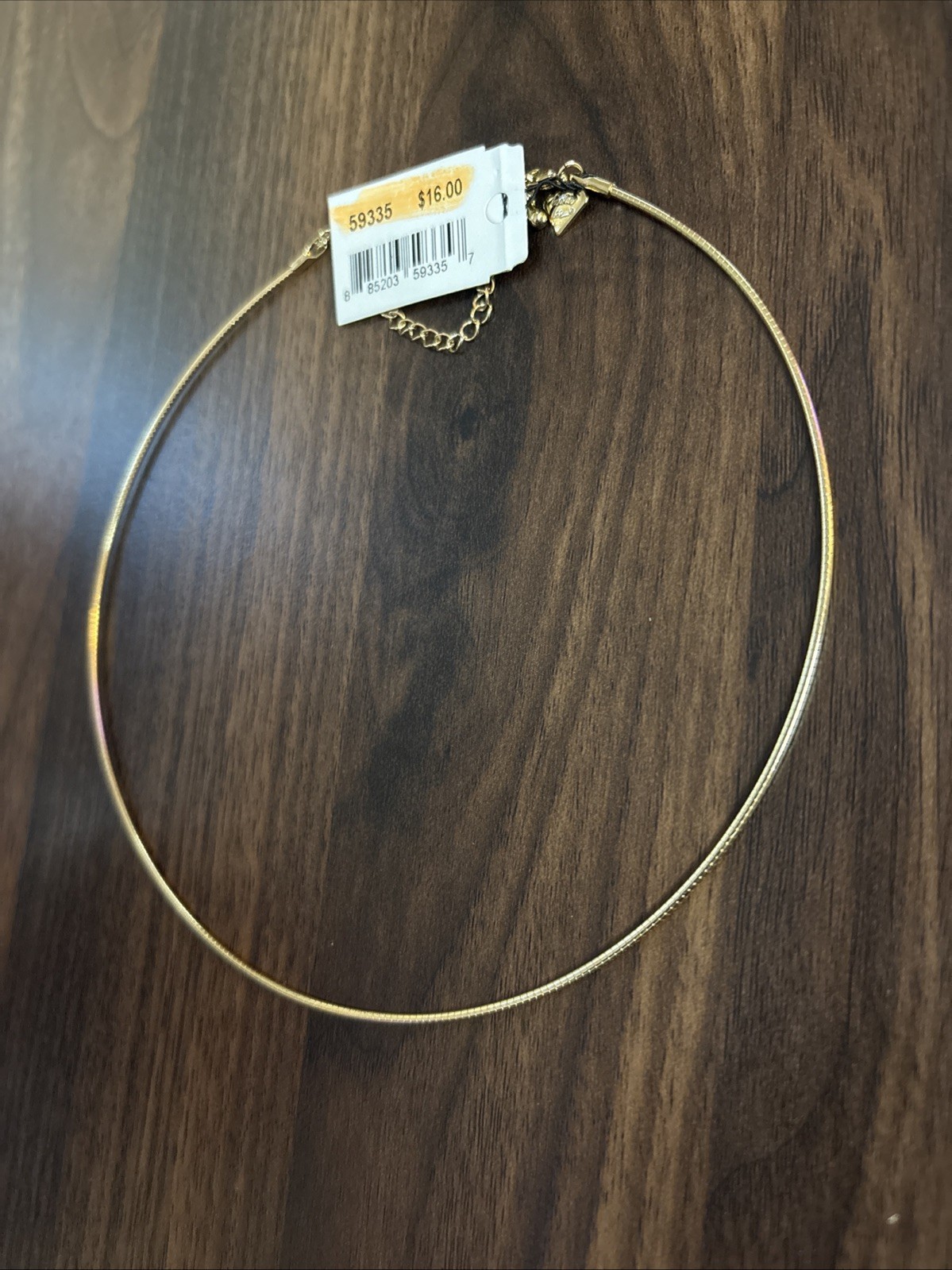 Vintage Cookie Lee Gold Tone Wire Choker Necklace