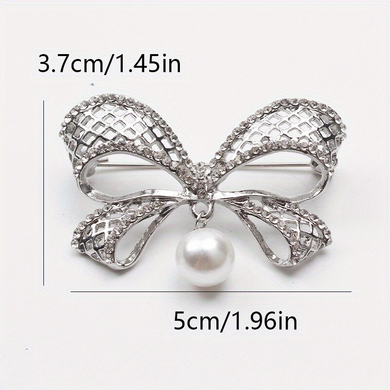 Delicate Temperament Elegant Cut-out Bow Pendant Brooch Accessories Jewelry Gift