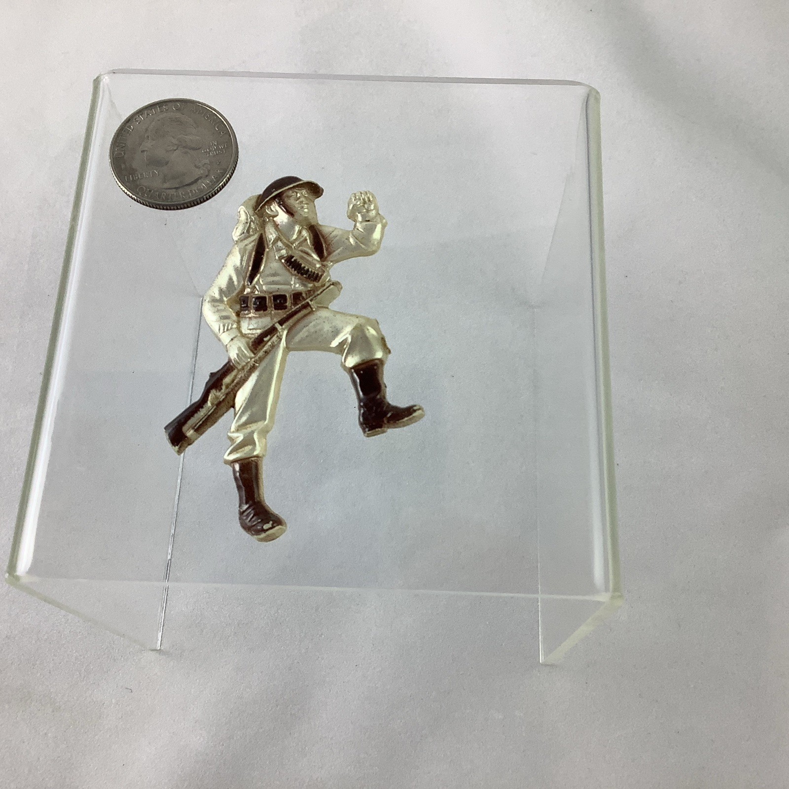WW 1 Doughboy Pin Plastic Figural No Maker Listed Era Unknown