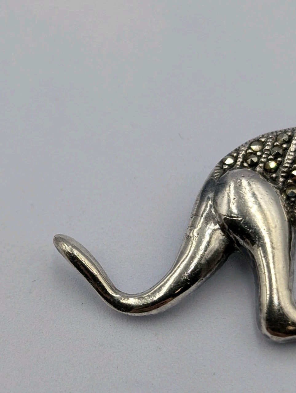 Vtg Sterling Silver Marcasite Large Kangaroo Animal Australia 925 Brooch – 12.3g