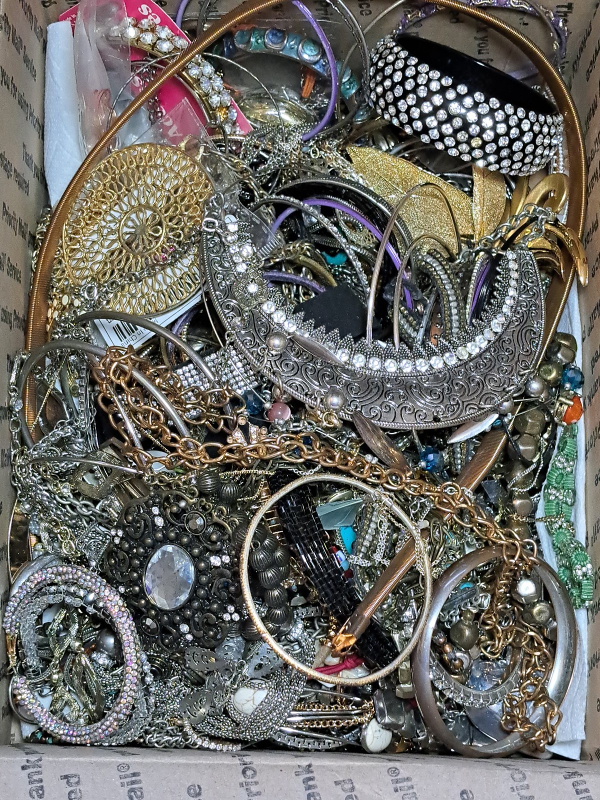 8 Pounds 4 Oz Old Jewelry Lot VTG To Now Junk, Wearable, Craft-Tangles Huge