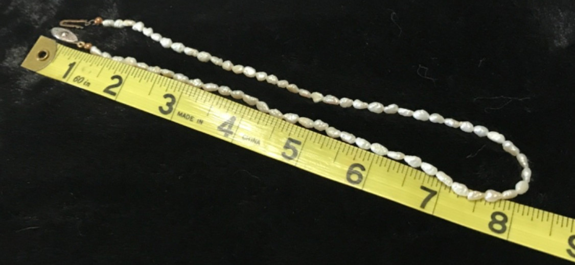 Vintage Freshwater Pearl Single Strand Necklace Classic 16″